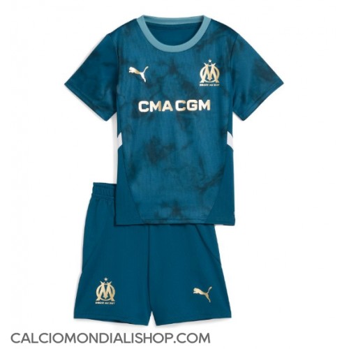 Maglie da calcio Olympique de Marseille Seconda Maglia Bambino 2024-25 Manica Corta (+ Pantaloni corti)